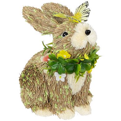 Northlight 8 Inch Easter Bunny with Butterfly Figurine Table Decor