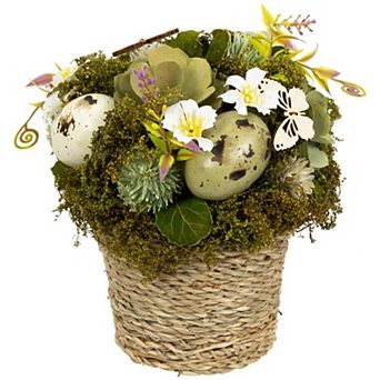 Northlight Butterflies & Easter Eggs Artificial Floral Arrangement