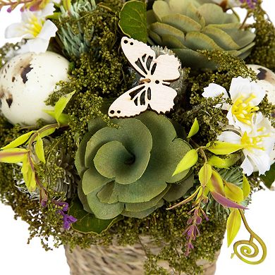 Northlight Butterflies & Easter Eggs Artificial Floral Arrangement