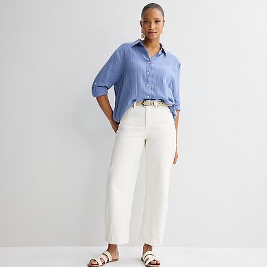 Women's Sonoma Goods For Life® Oversized Boyfriend Shirt