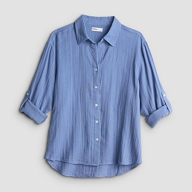 Women's Sonoma Goods For Life® Oversized Boyfriend Shirt