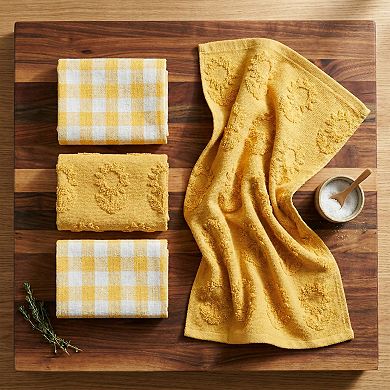 Celebrate Together™ Fall 4-Pack Sunflower Carve Kitchen Towels