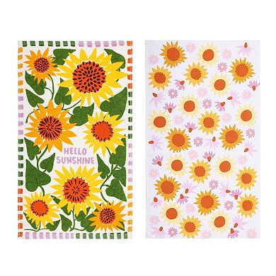 Celebrate Together Fall 2-Pack Hello Sunshine Kitchen Towels