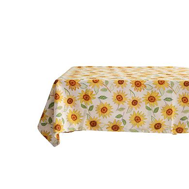 Celebrate Together Fall Sunflower Printed Woven Tablecloth