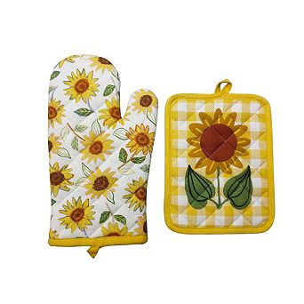Celebrate Together™ Fall 2 pc Sunflower Oven Mitt & Pot Holder Set