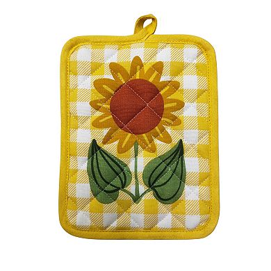 Celebrate Together Fall 2-Piece Sunflower Oven Mitt & Pot Holder Set