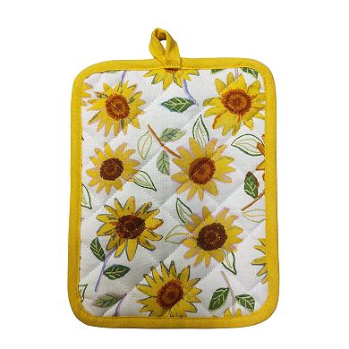 Celebrate Together Fall 2-Piece Sunflower Oven Mitt & Pot Holder Set