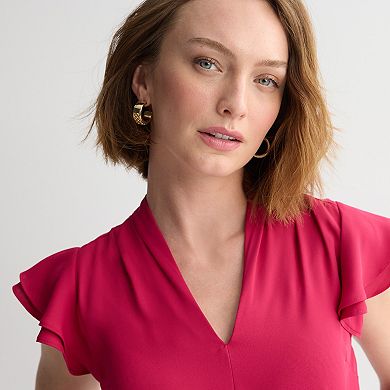 Women's Nine West Flutter Sleeve Blouse