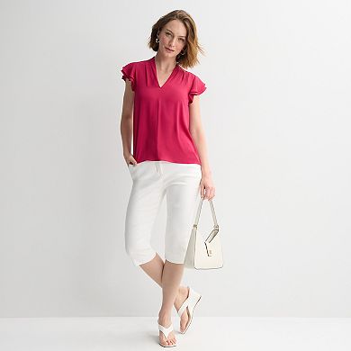 Women's Nine West Flutter Sleeve Blouse