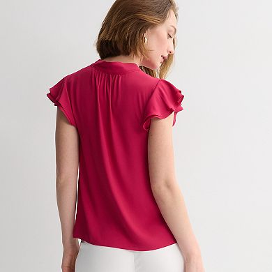 Women's Nine West Flutter Sleeve Blouse