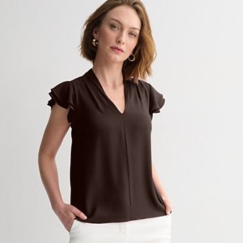 Women's Nine West Flutter Sleeve Blouse