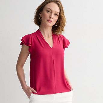 Women's Nine West Flutter Sleeve Blouse