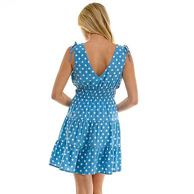 Juniors' Lily Rose V-Neck Skater Dress