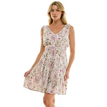 Juniors' Lily Rose V-Neck Skater Dress