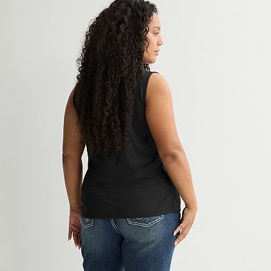 Plus Size Apt. 9® Sleeveless Zip Top