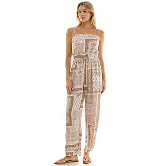 Juniors' As U Wish Smocked Waist Jumpsuit