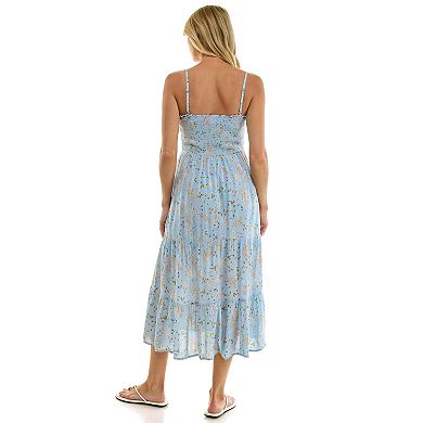 Juniors' Lily Rose Smocked Bandeau Midi Dress