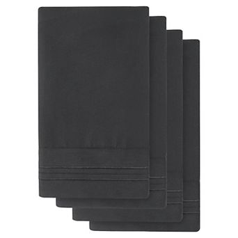 Sweet Home Collection Microfiber Embroidered 4 pk Pillowcase Set