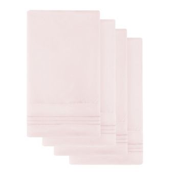 Sweet Home Collection Microfiber Embroidered 4 pk Pillowcase Set