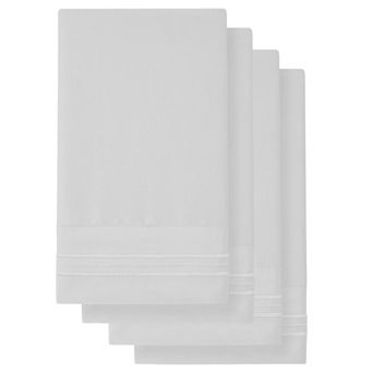 Sweet Home Collection Microfiber Embroidered 4 pk Pillowcase Set