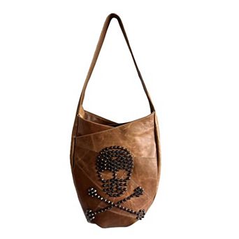 AmeriLeather Ravenwood Tote Bag With Skull Design