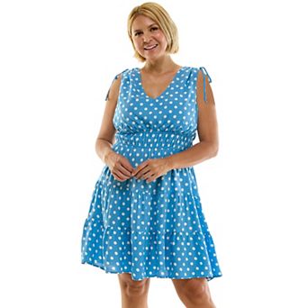 Juniors' Plus Size Lily Rose V-Neck Skater Dress