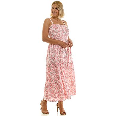 Juniors' Plus Size Lily Rose Square Neck Maxi Dress