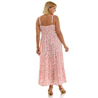 Juniors' Plus Size Lily Rose Square Neck Maxi Dress