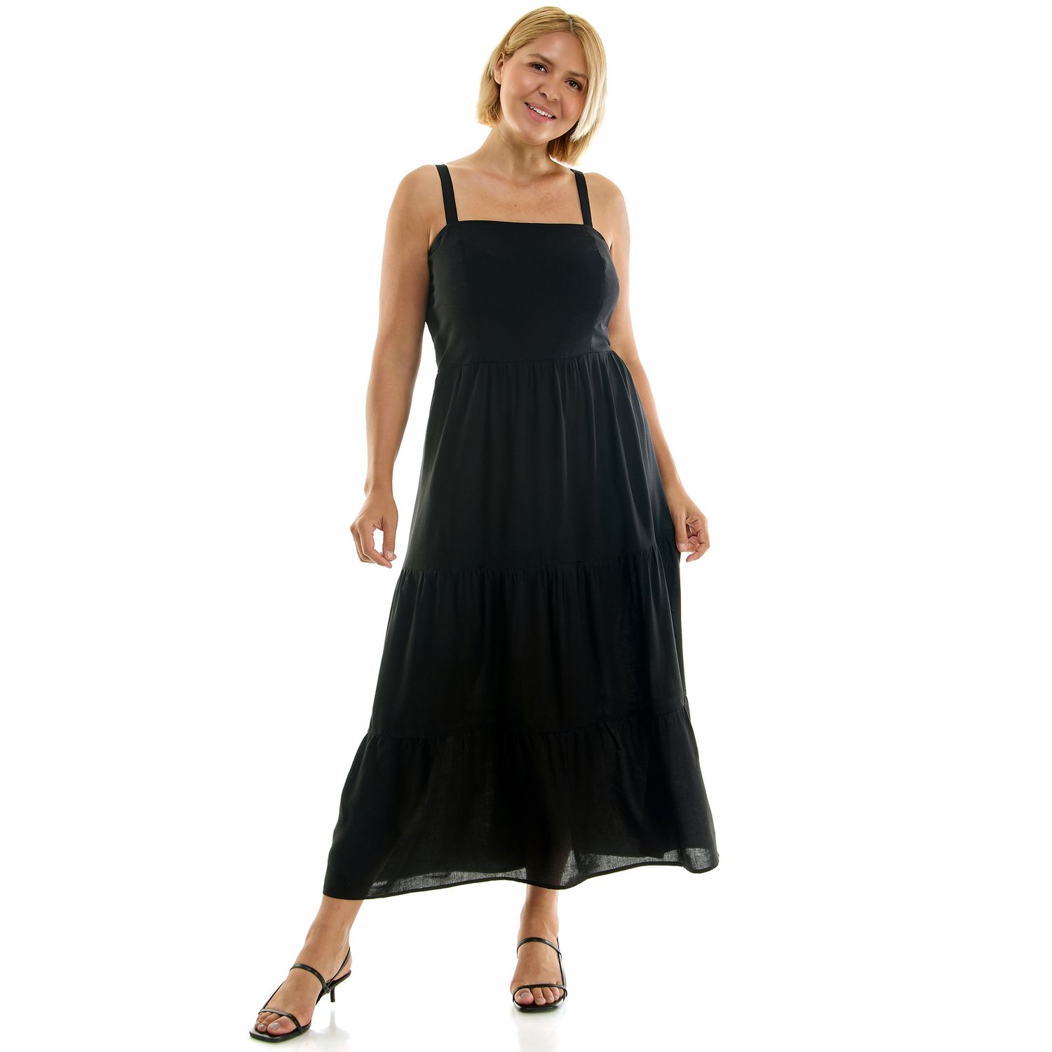 Женские платья Juniors' Plus Size Lily Rose Square Neck Maxi Dress