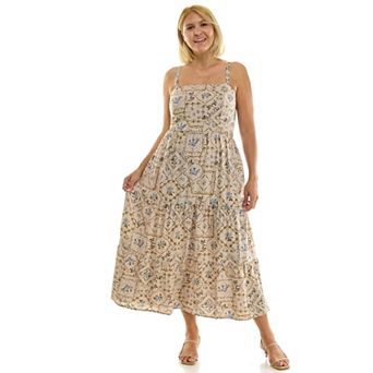 Juniors' Plus Size Lily Rose Square Neck Maxi Dress