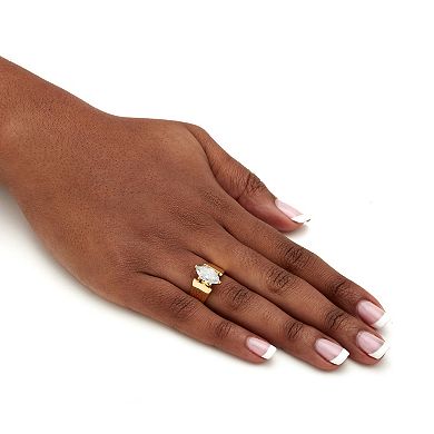 PalmBeach Jewelry 2.48 TCW Marquise-Cut Cubic Zirconia Solitaire Ring