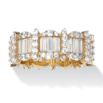 PalmBeach Jewelry 3.53 TCW Baguette Cubic Zirconia Eternity Ring