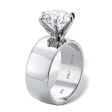 PalmBeach Jewelry 4 TCW Round Cubic Zirconia Solitaire Ring