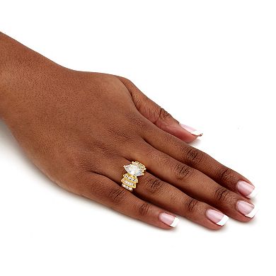 PalmBeach Jewelry 3.63 Cttw. Marquise-Cut Cubic Zirconia Engagement Ring