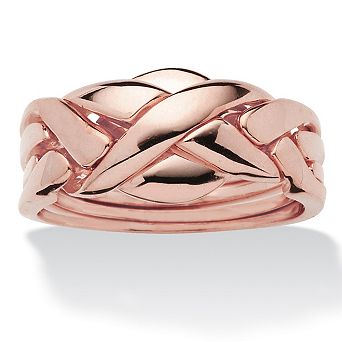 PalmBeach Jewelry Braided Puzzle Ring