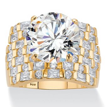 PalmBeach Jewelry 8.99 ct w. Round Cubic Zirconia Multi-Row Ring