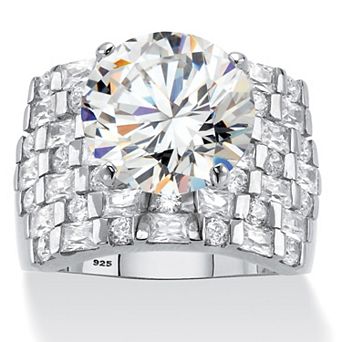 PalmBeach Jewelry 8.99 ct w. Round Cubic Zirconia Multi-Row Ring