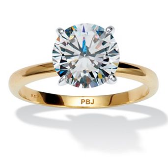 PalmBeach Jewelry 3 TCW Round Cubic Zirconia 14k Engagement Ring