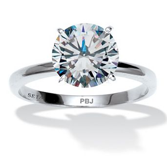 PalmBeach Jewelry 3 TCW Round Cubic Zirconia 14k Engagement Ring