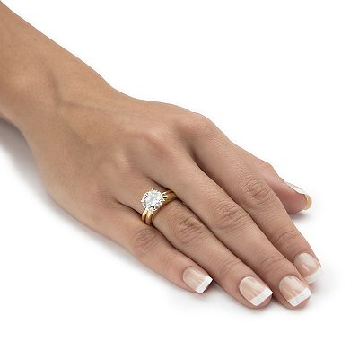 PalmBeach Jewelry 3 TCW Cubic Zirconia 2-Piece Bridal Set