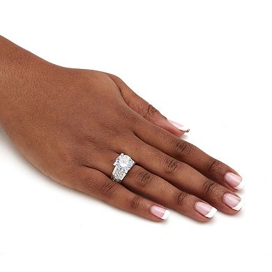 PalmBeach Jewelry 6.96 TCW Round Cubic Zirconia Engagement Ring