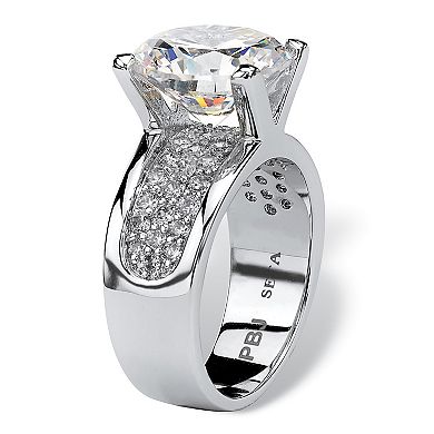 PalmBeach Jewelry 6.96 TCW Round Cubic Zirconia Engagement Ring