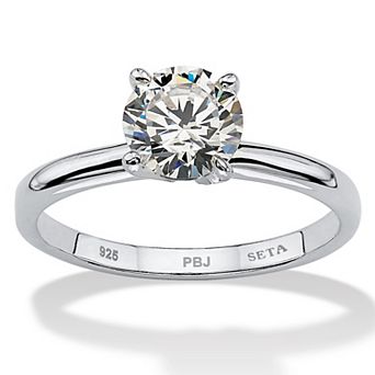 PalmBeach Jewelry 1.08 TCW Cubic Zirconia Engagement Solitaire Ring