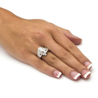 PalmBeach Jewelry 3.20 TCW Marquise-Cut Cubic Zirconia Ring