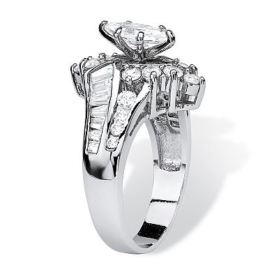 PalmBeach Jewelry 3.20 TCW Marquise-Cut Cubic Zirconia Ring