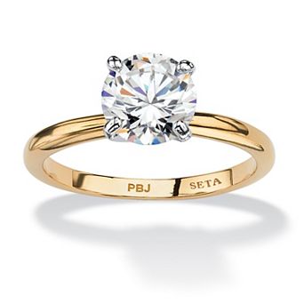 PalmBeach Jewelry 2.00 Carat Round Cubic Zirconia Solitaire Ring