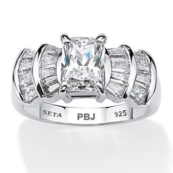 PalmBeach Jewelry 3.10 TCW CZ Engagement Ring