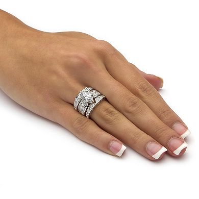 PalmBeach Jewelry 3.05 TCW Cubic Zirconia Bridal Ring Set