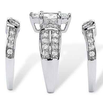 PalmBeach Jewelry 3.05 TCW Cubic Zirconia Bridal Ring Set