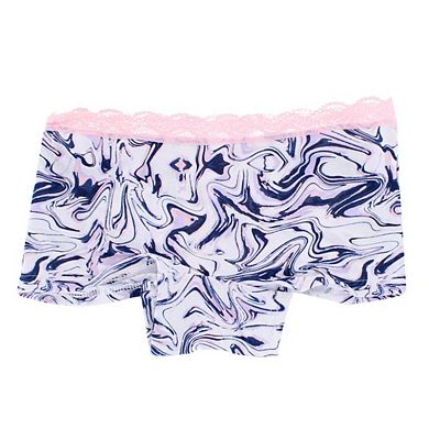 CTM Girl's Cotton Boy Shorts (5 Pack)